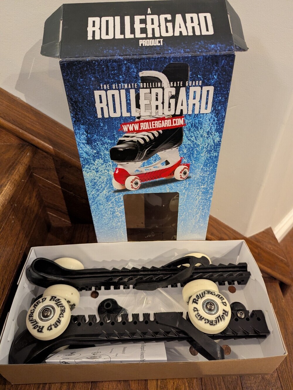 New Rollergard Hockey Skate Guards With Wheels Black Full Length 13.5" - Picture 14 of 14